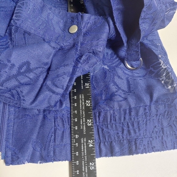 Chicos Blue Hooded Full Zip 2 Tropic Day Cool‎ Jacket Symphony Women's Floral - Picture 4 of 10